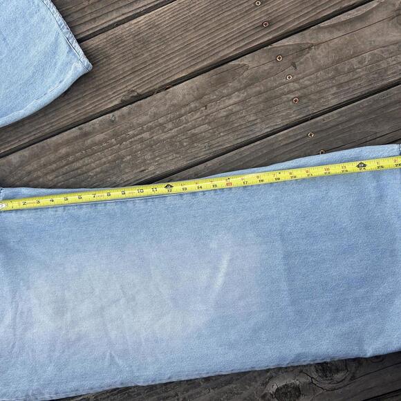 Madewell Plus Superwide Leg Jeans 32 Ahern Wash Light 100% Cotton Rigid High - Picture 5 of 8